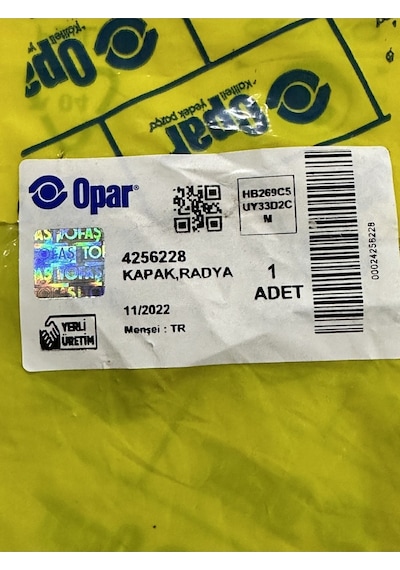 Kapak Radyotör 4256228 0.8 Lik Tofaş Doğan Şahin Kartal Serşe Vs
