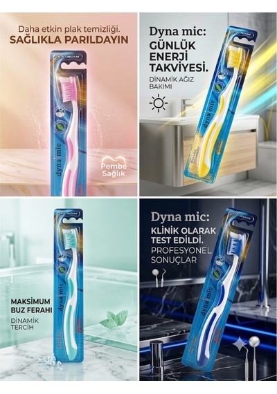 Dynamic Premium Care Medium Orta Diş Fırçası 12 Adet Tekli Ambalajlı Karışık Renk