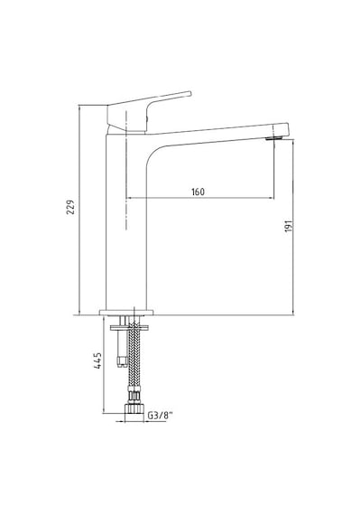Eca Tiera 10218800 Orta Boy Tip Lavabo Bataryası Mat Siyah
