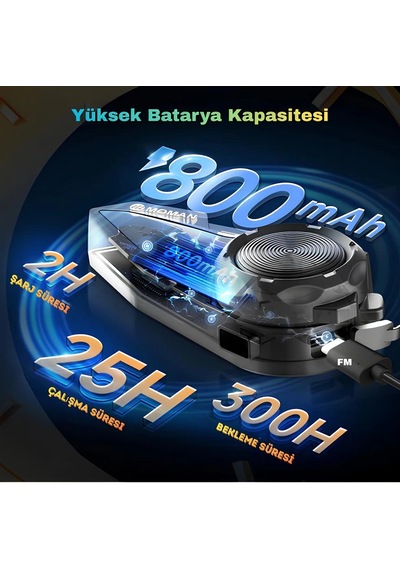 Moman H2e Motosiklet İnterkomu Çift Kanallı