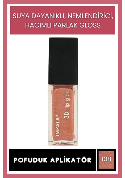 3d Lip Gloss Dudak Parlatıcı No:108