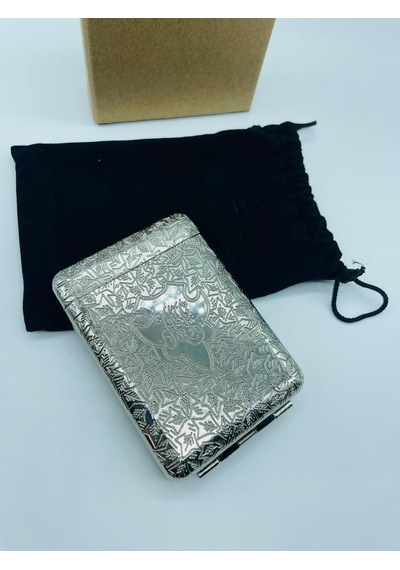 İşlemeli Metal Tabaka Silver Retro Tasarım Lüks Kalite 18'lı Kılıf