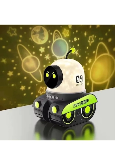 Çocuklar İçin Eğitici Eğlenceli Robot Figür Projektör Gece Lambası Uyku Arkadaşı Diğer