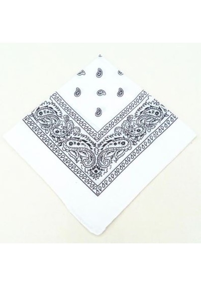 Melek Kare Bandana Fular Beyaz