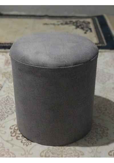 Nesilhomee-Ticaret Silinebilir Nubuk Ve Soho Kumaş Oval Puf