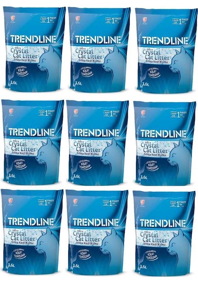 Trendline Tozsuz Silika Kristal Kedi Kumu 9 x 3600 ML