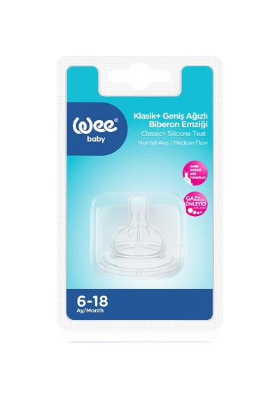 Geniş Ağızlı Biberon Emziği Normal Akış No:2 6-18 Ay
