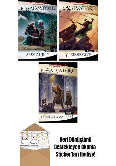 Sessiz Kılıç Drizzt Efsanesi 11. Kitap + Yıldızsız Gece Drizzt Efsanesi 8. Kitap + Gümüş Damarları Drizzt Efsanesi 5. Kitap