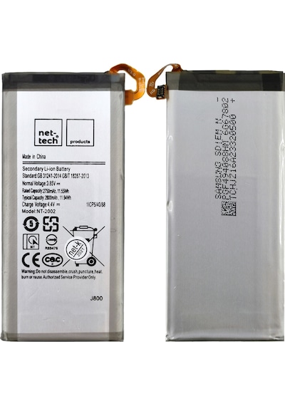 Teknonet Samsung Galaxy J800 J8 Uyumlu Nettech 2800 Mah Batarya