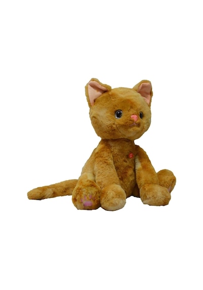 Sesli Sevimli Peluş Kedi Oyuncak 35 Cm Konuşan Miyavlayan Yumuşak Peluş Sarı