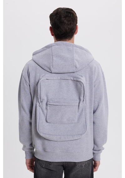 Tudors Erkek Relax Fit Rahat Kesim Pamuklu Tam Fermuarlı Kanguru Cepli Sırt Çantalı Gri Sweatshirt-41904 Gri Tudors Erkek Relax Fit Rahat Kesim Pamuklu Tam Fermuarlı Kanguru Cepli Sırt Çantalı Gri Sweatshirt-41904 Gri