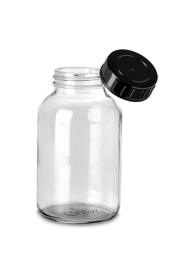 Şeffaf Cam Geniş Boyunlu Numune Şişesi 1000 Ml 100 Adet