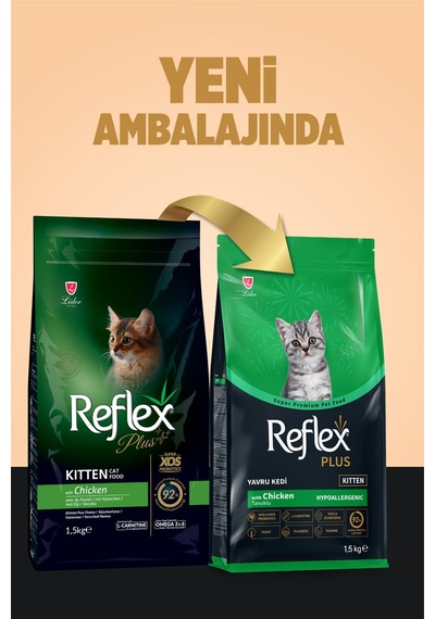 Reflex Plus Hipoalerjenik Tavuklu Yavru Kedi Maması 1,5 Kg