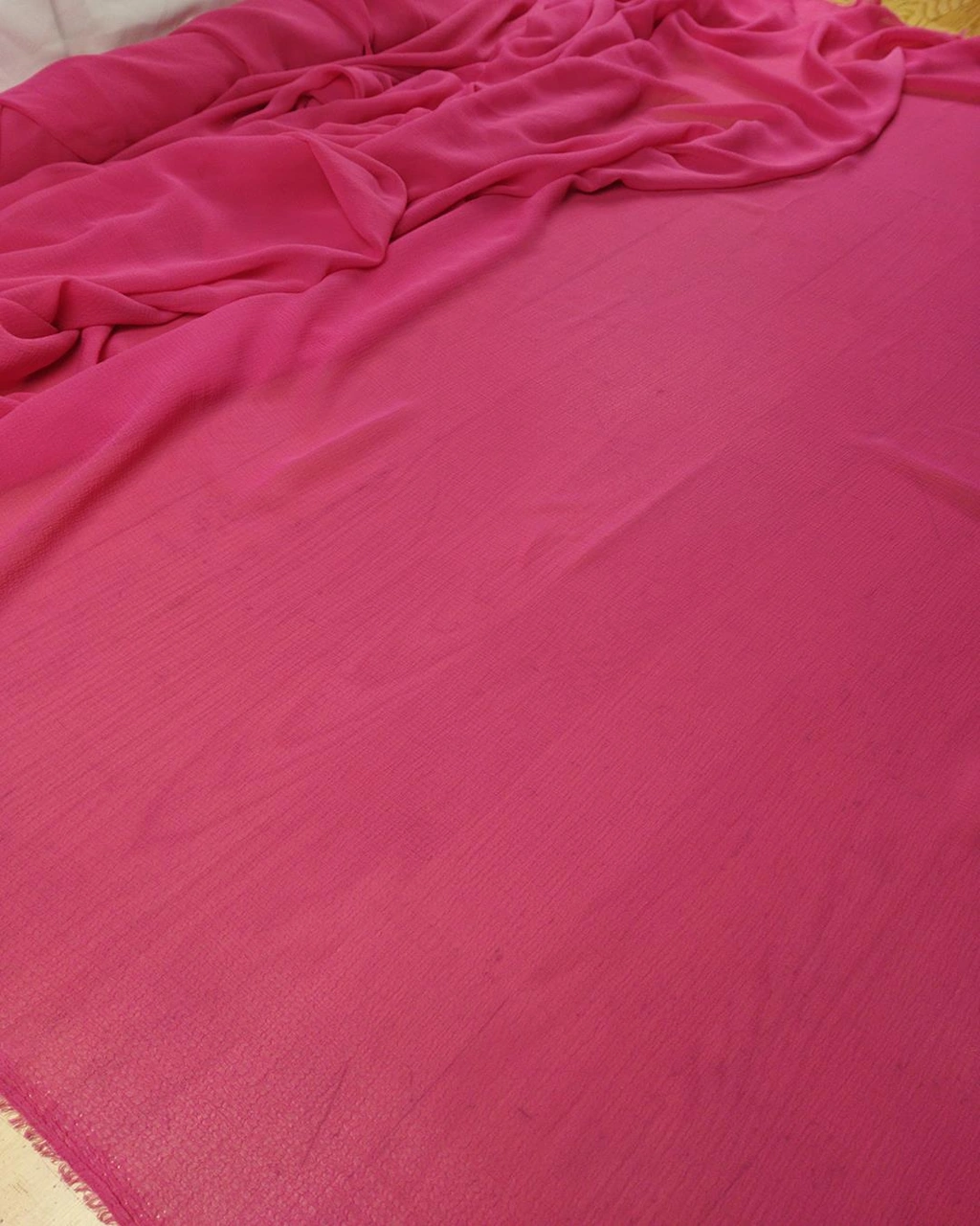 Şifon Fuşya Renkte En 140 Cm X Boy 220 Cm -2000