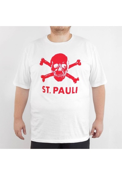 Bant Giyim - St. Pauli 4Xl Büyük Beden Beyaz Erkek Tişört-Beyaz