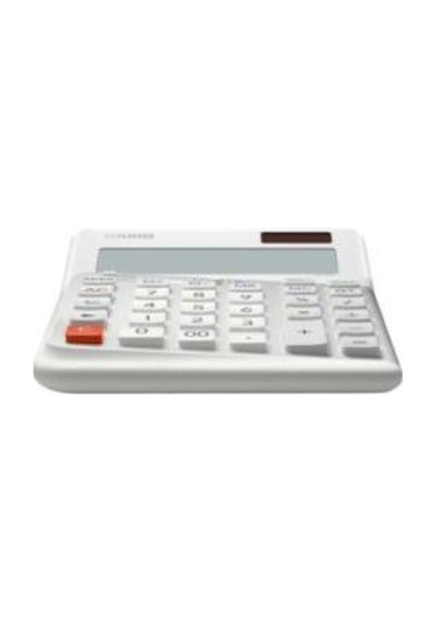 De-12e-we Beyaz 12 Hane Masa Üstü Ergonomik Tuşlu Hesap Makinesi Çok Renkli