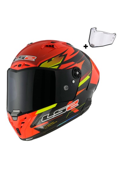 Ls2 Thunder Karbon Gp Aero Fıre Full Face Motosiklet Kaskı Kırmızı -  Siyah