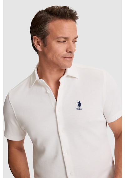 U.S. Polo Assn. U.s. Polo Assn. Erkek Beyaz Gömlek Örme 50320217-vr013