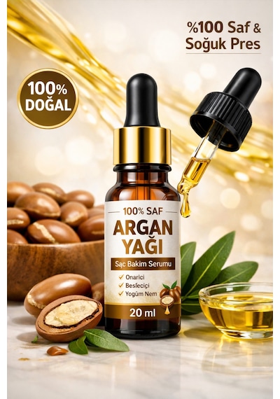 Life %100 Saf Argan Yağı Saç Bakım Serumu 20 Ml Onarıcı Besleyici