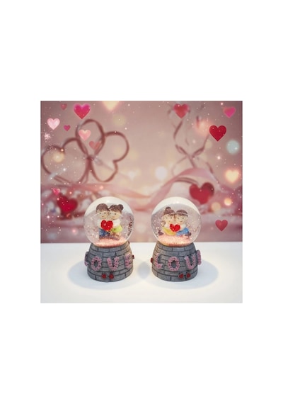 Love Tasarımlı Işıklı Mini Kar Küresi Hmngo48-ıeg4874d