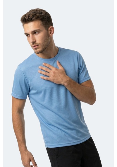 Slazenger Herrera Erkek Saks Mavi Tişört