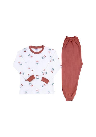Sebi Bebe Paraşüt Pijama Takım 9159 Kahverengi