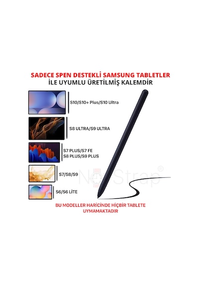 Novstrap Tablet Kalemi Stylus Spen Samsung Galaxy Tab S10 S9 S8 S7 Fe Ultra Plus S6 Lite İle Uyumlu
