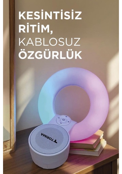 Torima D65 Beyaz Rgb Işıklı Kablosuz Bluetooth Hoparlör