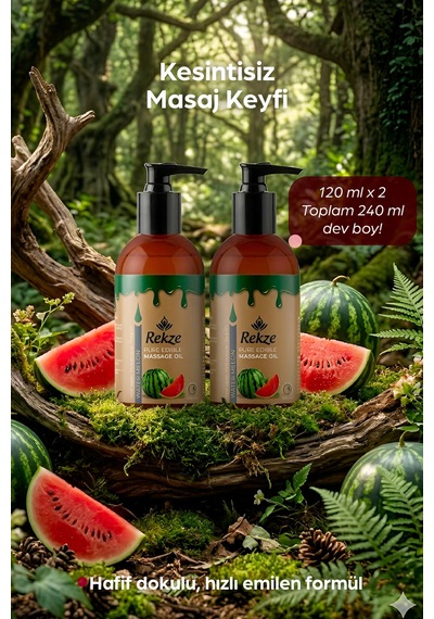 Doğal2 Adet Karpuz Özlü Duyusal Ve Aromaterapi Erotik Masaj Yağı 120 Ml - 306292156