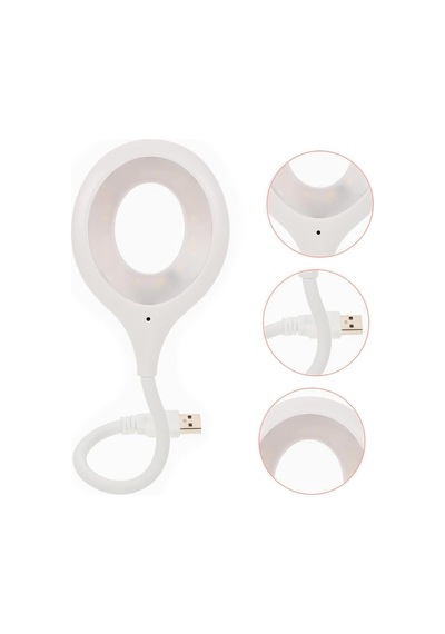 Powermaster Portatif Akrobatik 20 Smd Ledli Usb Gece Kitap Okuma Çalışma Lambası Powerbank Uyumlu Doğal Işık