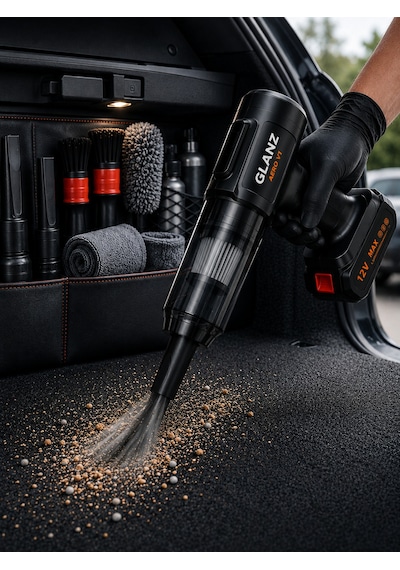 Glanz Aero V1 Kablosuz Araç Süpürgesi 220w 22000pa Güçlü Vakum Ve Üfleme Özellikli Şarjlı Oto Süpürge 0 - 250 Watt