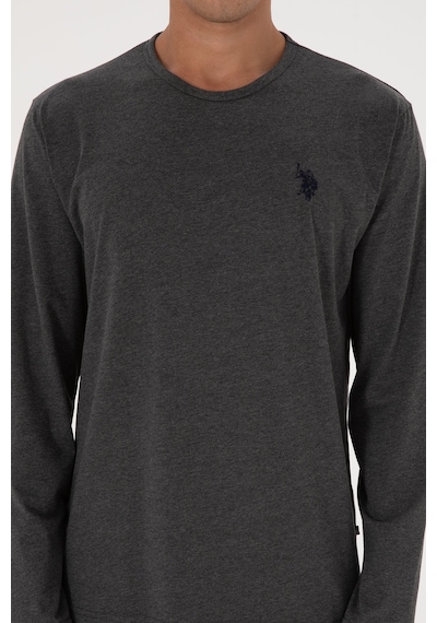 U.s. Polo Assn. Erkek Antrasit Melanj Pijama Takım 50318609-vr081 Antrasit Melanj
