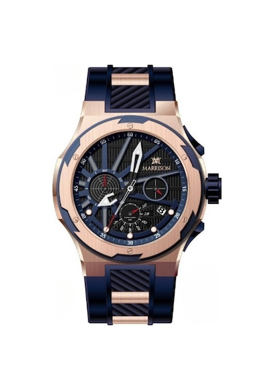 Warren Marrison Mr25007-e Quartz Erkek Kol Saati Lacivert - Rose Gold