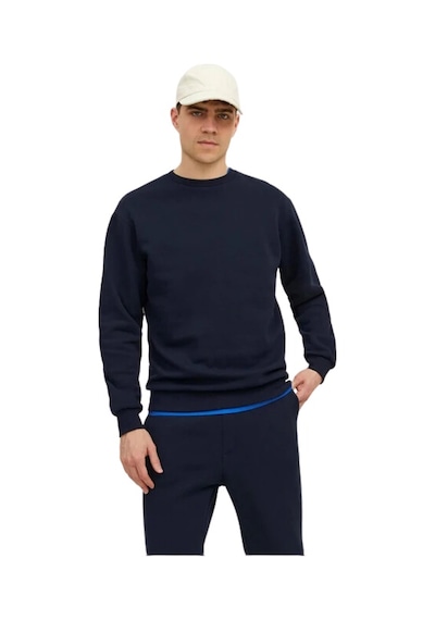 Jack & Jones 12249341 - Bisiklet Yaka Erkek Sweatshirt Lacivert