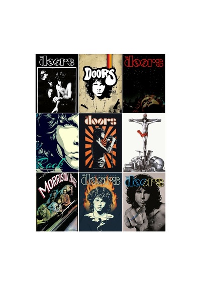 Metal Müzik Grupları - The Doors Çoklu Sticker Seti Diğer