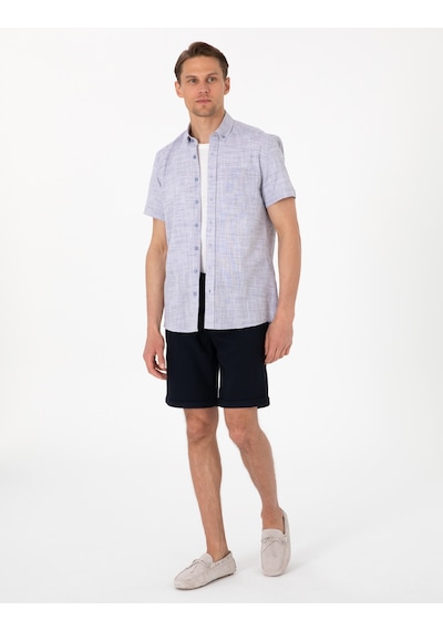 Pierre Cardin Erkek Lacivert Gömlek Kısa Kollu 50306950-vr033 Lacivert