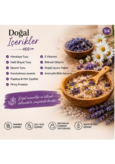 Laborem Natura Mor Çiçekler Çok Amaçlı Banyo, Ayak Ve Vücut Tuzu Mineralli Rahatlatıcı Bakım Tuzu 200 Gr