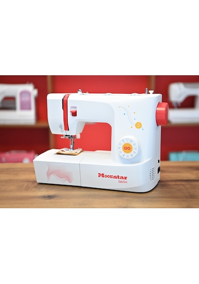 Moonstar Model Q60h Ev Tipi 32 Desenli Düz Dikiş , Zikzak Ve Piko Makinesi Beyaz