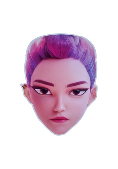 Lisanslı K-pop Huntrix Demon Hunters 6'lı Karton Maske Seti Parti Kostüm Aksesuarı