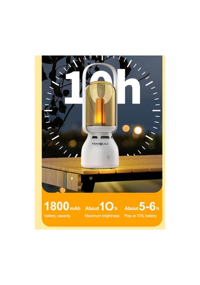 Kamp Işıklı Bluetooth Hoparlör Güçlendirilmiş Pil Asılabilir Ve Taşınabilir Işıklı Speaker