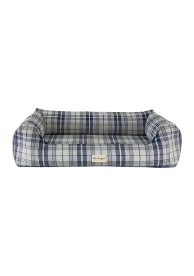Pet Comfort Delta Varius Lacivert Kareli Köpek Yatağı L 80x105cm