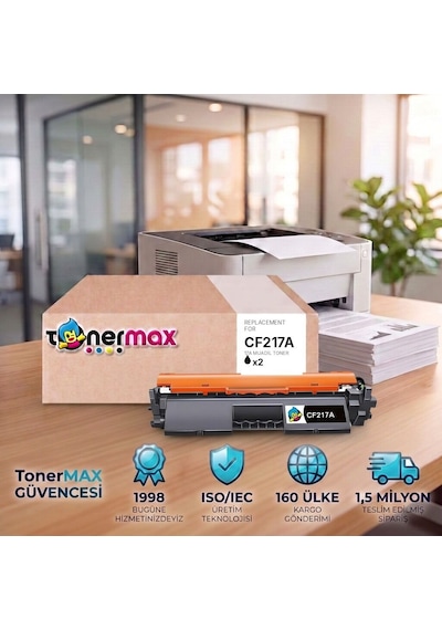 Hp Laserjet Pro M102w Muadil Toner Çipli Cf217a 2'li 1.600 Sayfa