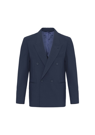 Antioch Tek Düğme Kruvaze Erkek Blazer Ceket İndigo