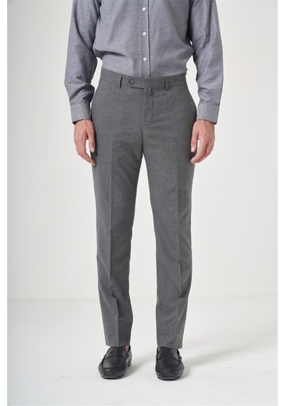İmza Füme Yan Cep Filafil Desen Slim Fit Esnek Pantolon 1003260152 Antrasit