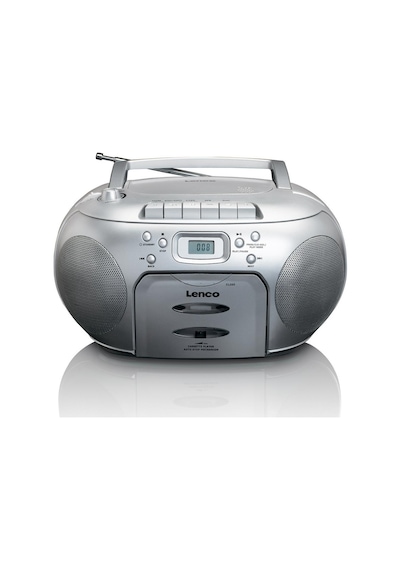 Lenco Scd-420 Sı - Taşınabilir Fm Radyo Cd Kaset Çalar Gümüş