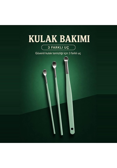 14 Parça Manikür Pedikür Seti Su Yeşili Çantalı Tırnak Kulak Kaş El Ayak Kişisel Bakım Paslanmaz Çelik