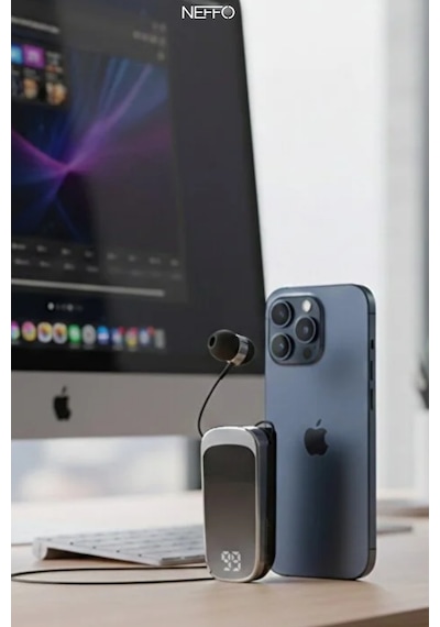 Makaralı Kulaklık Bluetooth 6.0 20 Saat Konuşma Dijital Ekran Titreşimli Hızlı Şarjlı