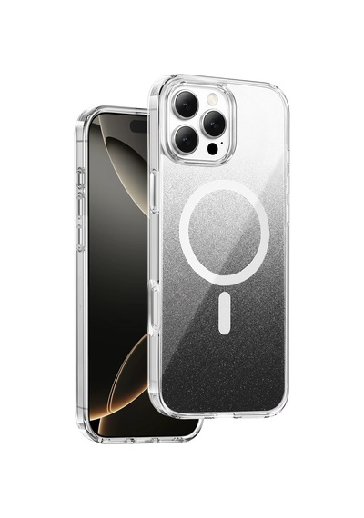 Onegif - 91 - Apple İphone 16 Pro Max Sora Simli Magsafe Kapak - Glblseme - - Siyah Sıyah