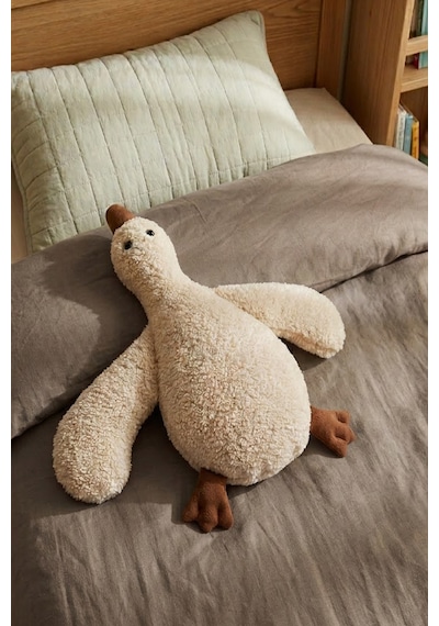 Sevimli Uyku Arkadaşı Antialerjik- Vidalı Göz- Teddy Ekru Kaz