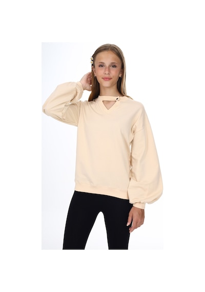 Toontoy Kız Çocuk Okul Sweatshirt Bej